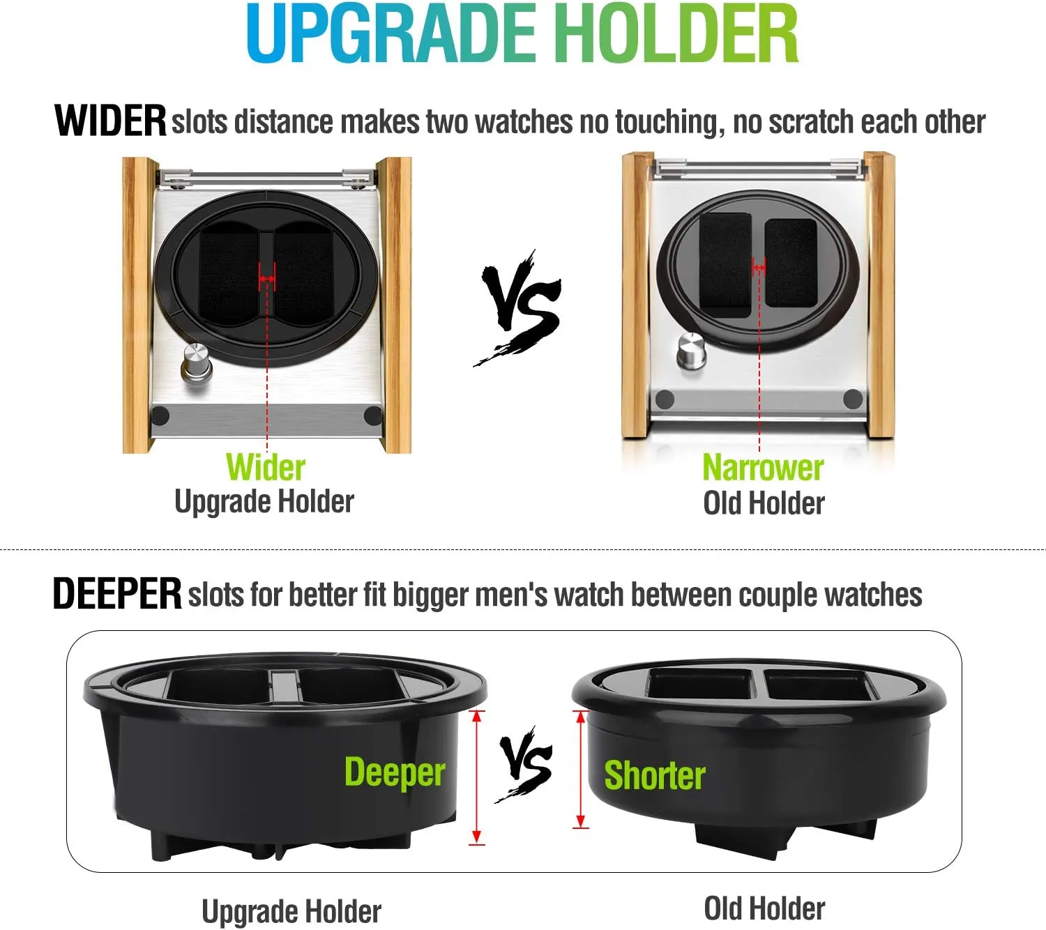 Watch Winder Smith Bamboo watchwinder 2 horloges USB