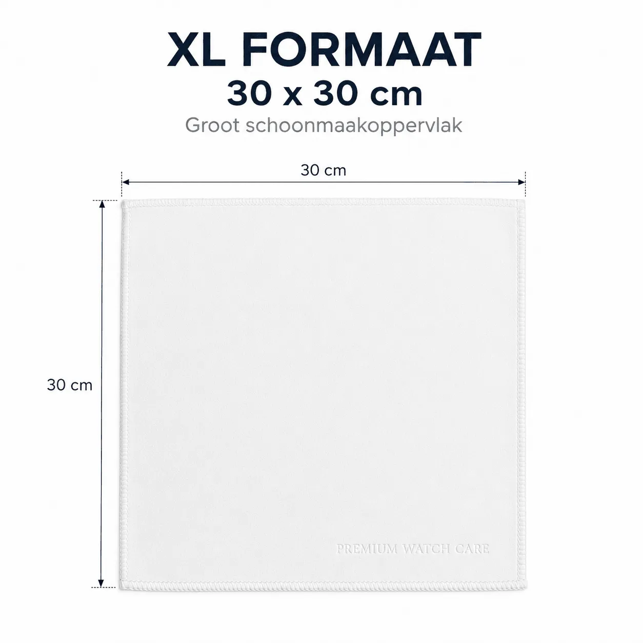 Premium Watch Care 5-Pack Microvezeldoekjes Suède 30 x 30 cm wit