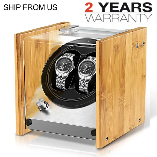 Watch Winder Smith Bamboo watchwinder 2 horloges USB