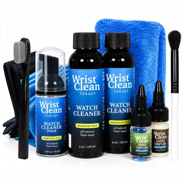Wrist Clean Collector Watch Cleaning Kit verzorgingsset leer
